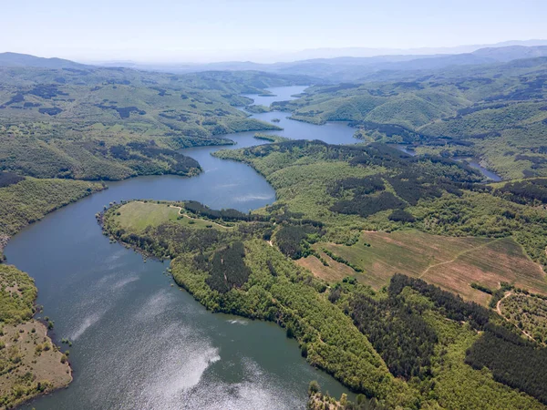 Αεροφωτογραφία Του Topolnitsa Reservoir Sredna Gora Mountain Βουλγαρία — Φωτογραφία Αρχείου