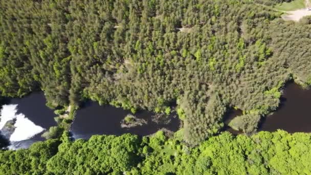 Luftaufnahme Der Sua Gabra Seen Auf Dem Lozenska Gebirge Sofia — Stockvideo