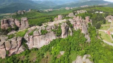 Belogradchik Kayalıkları, Vidin Bölgesi, Bulgaristan 'ın hava manzarası