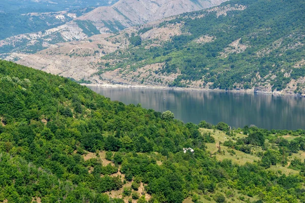 Удивительный Вид Меандр Реки Арда Карджалийское Водохранилище Болгария — стоковое фото