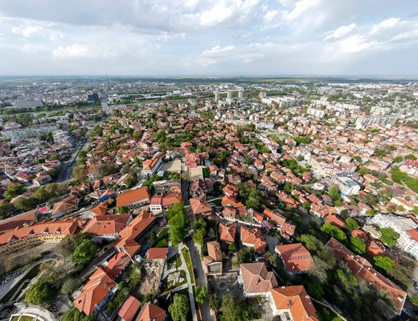 Csodálatos Légi Panoráma Város Plovdiv Bulgária — Stock Fotó