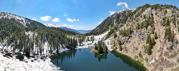 Panorama Aéreo Del Lago Suhoto Lago Seco Montaña Rila Región —  Fotos de Stock