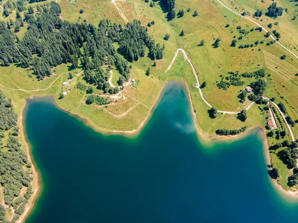 Amazing Aerial View Dospat Reservoir Smolyan Region Болгарія — стокове фото