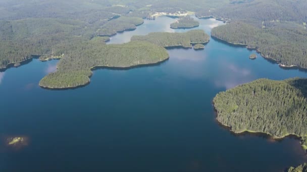 Αεροφωτογραφία Του Shiroka Polyana Wide Meadow Reservoir Pazardzhik Region Βουλγαρία — Αρχείο Βίντεο