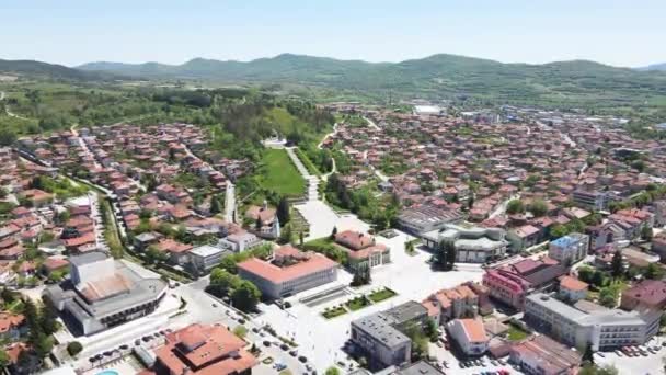 Veduta Aerea Della Città Storica Panagyurishte Regione Pazardzhik Bulgaria — Video Stock