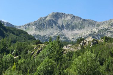 Bulgaristan 'ın Vihren kulübesi yakınlarındaki Pirin Dağı' nın muhteşem manzarası
