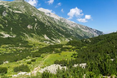 Bulgaristan 'ın Vihren kulübesi yakınlarındaki Pirin Dağı' nın muhteşem manzarası