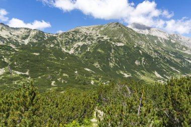 Bulgaristan 'ın Vihren kulübesi yakınlarındaki Pirin Dağı' nın muhteşem manzarası