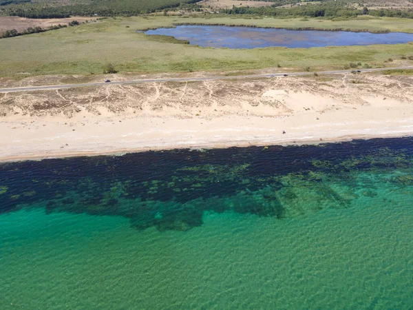 Vista Aérea Playa Del Conductor Cerca Del Complejo Turístico Dyuni — Foto de Stock