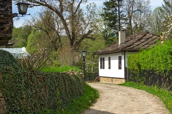 Typické Ulice Staré Domy Historické Vesnici Bozhentsi Gabrovo Kraj Bulharsko — Stock fotografie