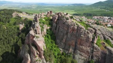 Belogradchik Kayalıkları, Vidin Bölgesi, Bulgaristan 'ın hava manzarası
