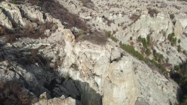 Flygfoto Över Dazhdovnitsa Antika Thrakien Helgedom Vid Rhodope Bergen Kardzhali — Stockvideo