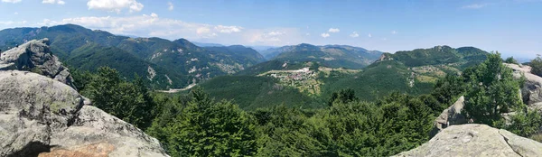 Panorama Van Het Rhodopegebergte Vanuit Het Oude Heiligdom Belintash Regio — Stockfoto