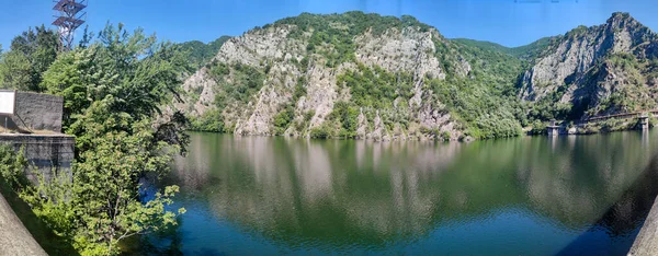 Krichim Reservoir Panoraması Rhodopes Dağı Filibe Bölgesi Bulgaristan — Stok fotoğraf