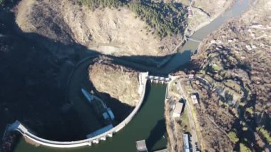 Bulgaristan 'ın Kardzhali Barajı' nın İnanılmaz Havadan Görünümü