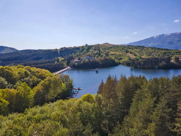 Letecký Pohled Dushantsi Reservoir Sredna Gora Mountain Sofia Region Bulharsko — Stock fotografie