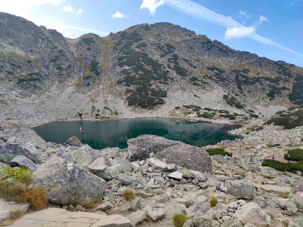 Paisaje Verano Del Lago Ledenoto Hielo Montaña Rila Bulgaria — Foto de Stock
