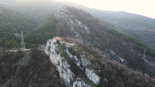 Pemandangan Udara Saint Demetrius Dari Gereja Thessaloniki Dekat Asenovgrad Wilayah — Stok Video