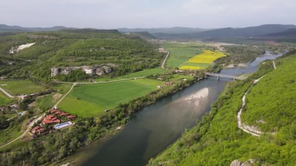 Sungai Arda Melalui Rhodopes Timur Dekat Desa Pchelari Haskovo Bulgaria — Stok Video