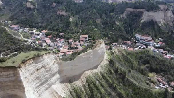 Vista Aérea Ciudad Histórica Melnik Región Blagoevgrad Bulgaria — Vídeo de stock