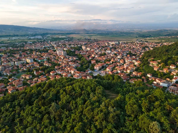 Bulgaristan Petrich Blagoevgrad Bölgesinin Hava Gün Batımı Manzarası — Stok fotoğraf