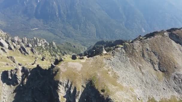 Erstaunliche Luftaufnahme Des Rila Gebirges Der Nähe Des Maljovitsa Gipfels — Stockvideo