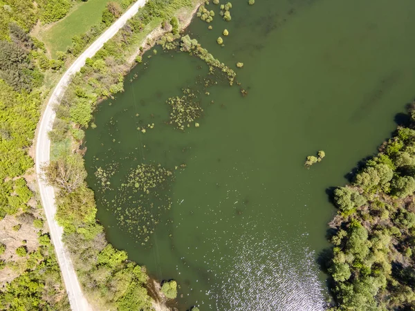 Topolnitsa Barajı 'nın hava manzarası, Sredna Gora Dağı, Bulgaristan