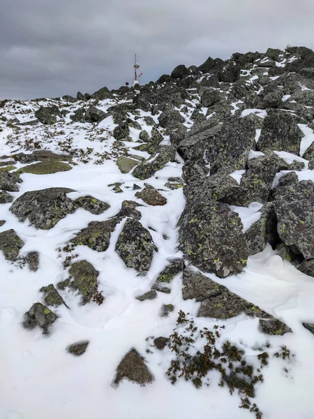 Winterlandschaft Des Kamener Kamengipfels Auf Dem Vitosha Gebirge Stadtgebiet Sofia — Stockfoto