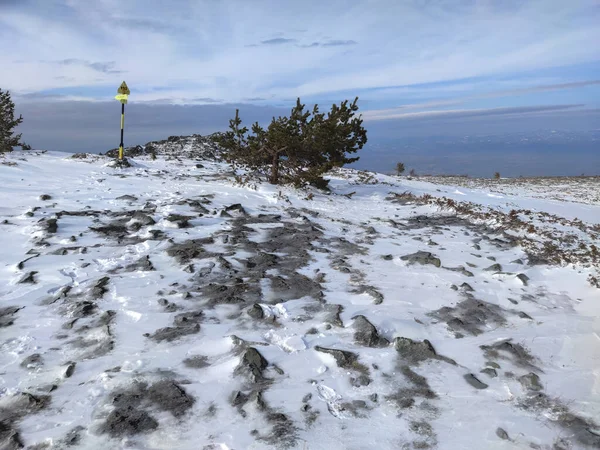 Paysage Hivernal Montagne Vitosha Près Pic Kamen Del Région Sofia — Photo