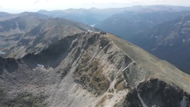 Vue Aérienne Pic Musala Montagne Rila Bulgarie — Video