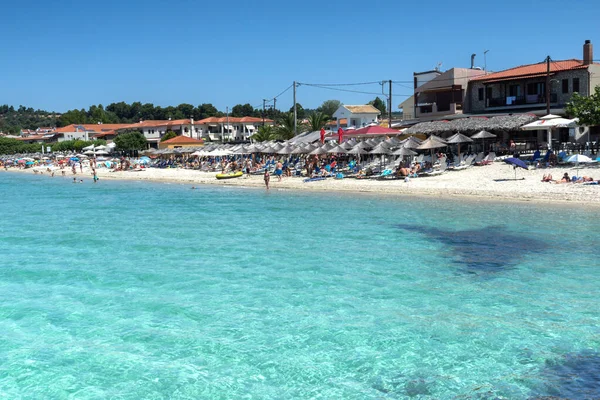 Siviri Halkidiki Greece Haziran 2014 Siviri Köyü Panoraması Kassandra Chalkidiki — Stok fotoğraf