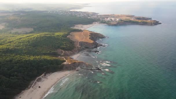 Vue aérienne de la plage de Lipite près du village de Sinemorets, Région de Burgas, Bulgarie