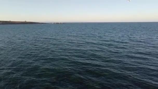 Fantastisk Flygfoto Solnedgång Utsikt Över Saint Ivan Island Nära Sozopol — Stockvideo