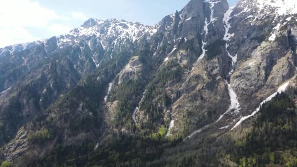 Vista Aérea Montaña Rila Cerca Kirilova Polyana Prado Cyril Región — Vídeo de stock