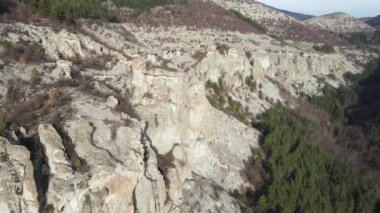 Dazhdovnitsa 'nın hava manzarası - Rodop Dağları' ndaki Antik Trakya mabedi, Bulgaristan 'ın Kardzhali bölgesi