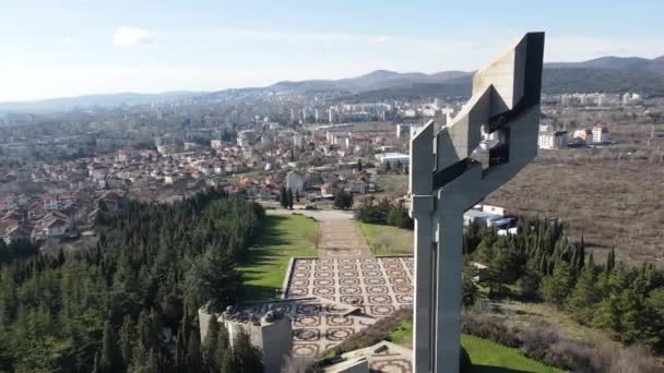 Stara Zagora Bulgarie Janvier 2021 Vue Aérienne Complexe Commémoratif Les — Video