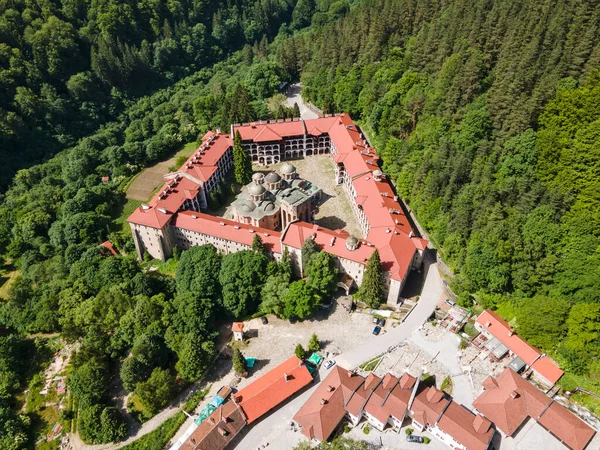 Úžasný Letecký Pohled Klášter Rila Kyustendilský Kraj Bulharsko — Stock fotografie