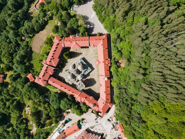 Úžasný Letecký Pohled Klášter Rila Kyustendilský Kraj Bulharsko — Stock fotografie