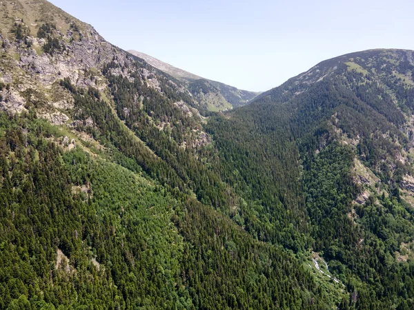 Vista Aerea Della Montagna Rila Vicino Kirilova Polyana Prato Cyril — Foto Stock