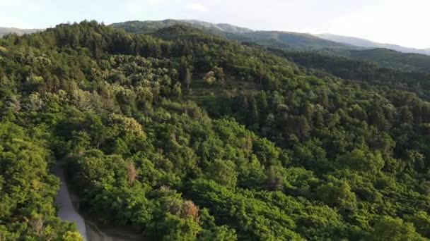 Vista Aérea Sua Gabra Lakes Montanha Lozenska Região Sofia Bulgária — Vídeo de Stock