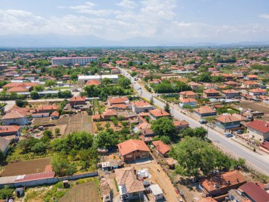 Bulgaristan 'ın Filibe Bölgesi' nin Tsalapitsa köyünün hava manzarası