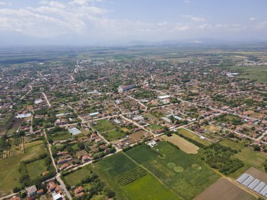 Bulgaristan 'ın Filibe Bölgesi' nin Tsalapitsa köyünün hava manzarası