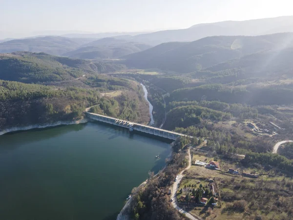 Aerial View Topolnitsa Reservoir Sredna Gora Mountain Bulgaria — Stock Photo, Image