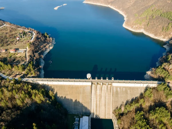 Flygfoto Över Topolnitsa Reservoir Sredna Gora Mountain Bulgarien — Stockfoto