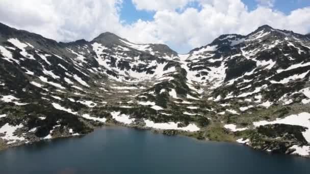 Verbazingwekkend Uitzicht Vanuit Lucht Het Popovo Meer Bij Pirin Mountain — Stockvideo