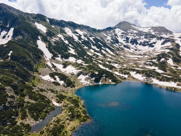 Erstaunliche Luftaufnahme Des Popovo Sees Pirin Gebirge Bulgarien — Stockfoto