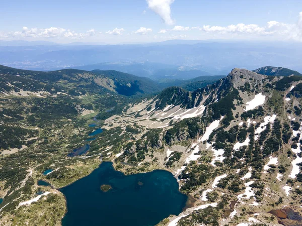 Verbazingwekkend Uitzicht Vanuit Lucht Het Popovo Meer Bij Pirin Mountain — Stockfoto