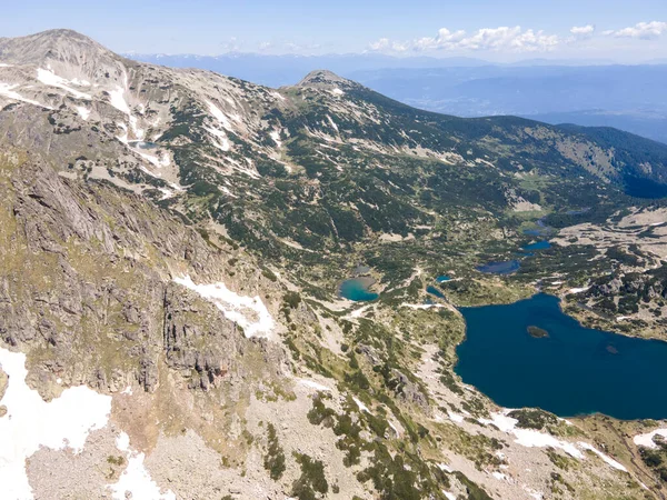 Fantastisk Antenn Utsikt Över Popovo Lake Vid Pirin Mountain Bulgarien — Stockfoto
