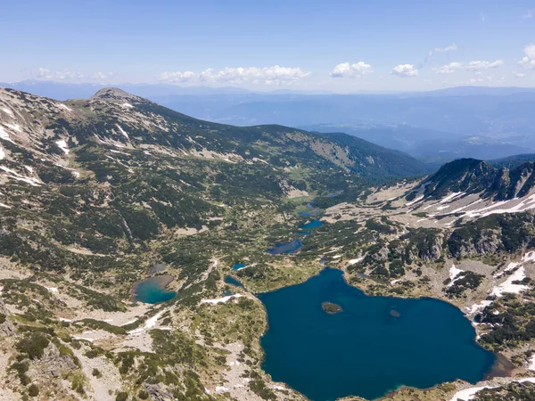 Úžasný Letecký Pohled Jezero Popovo Hoře Pirin Bulharsko — Stock fotografie