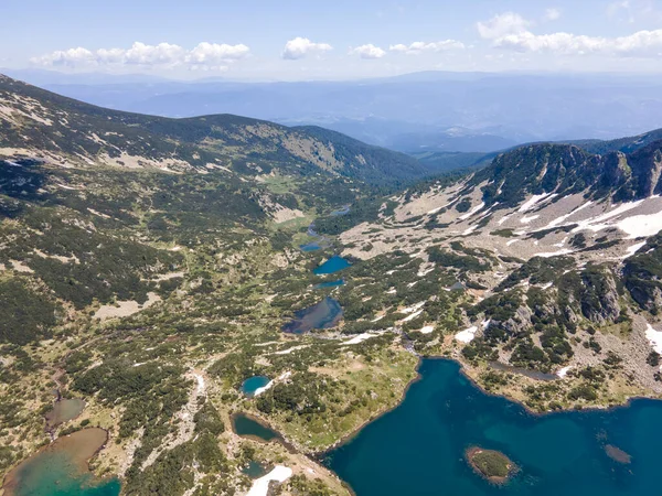 Amazing Aerial View Popovo Lake Pirin Mountain Bulgaria — Stok Foto